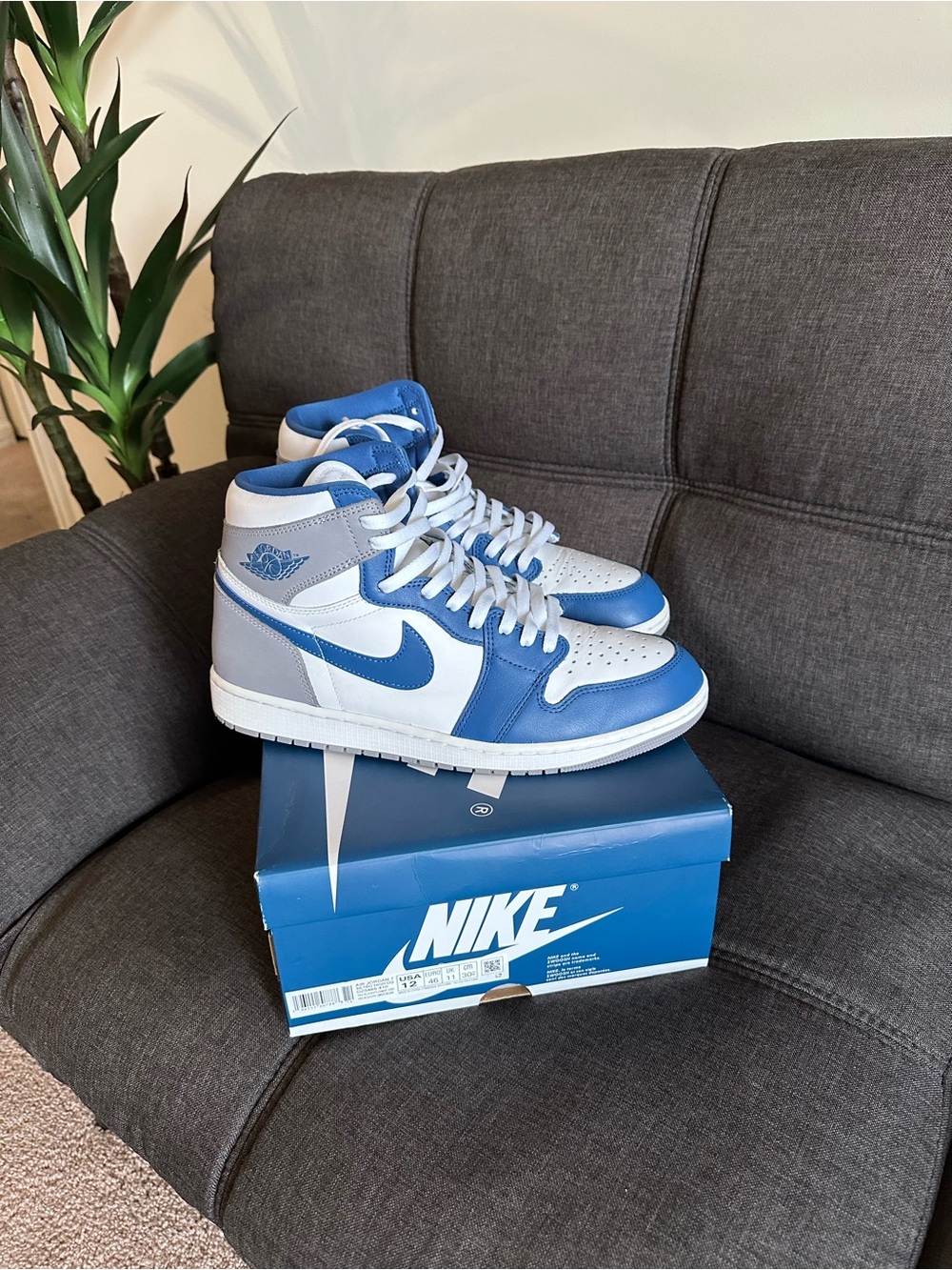Nike Air Jordan 1 High Retro Blue White Gray